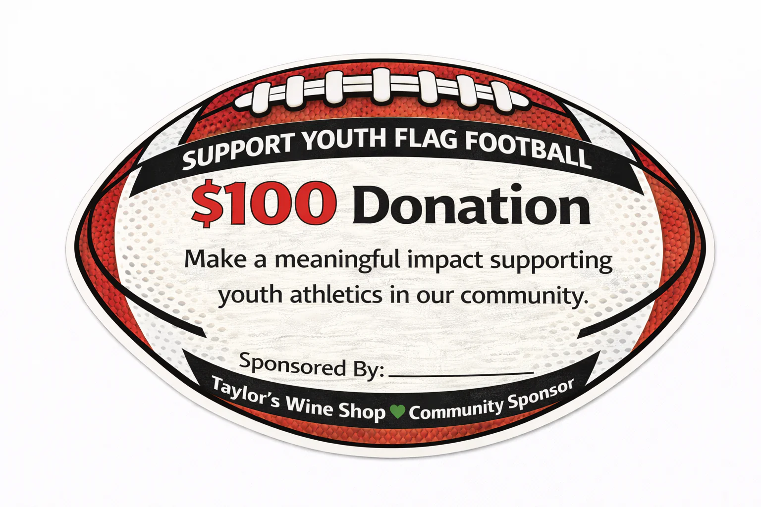 Support Youth Flag Football - $100 Donation